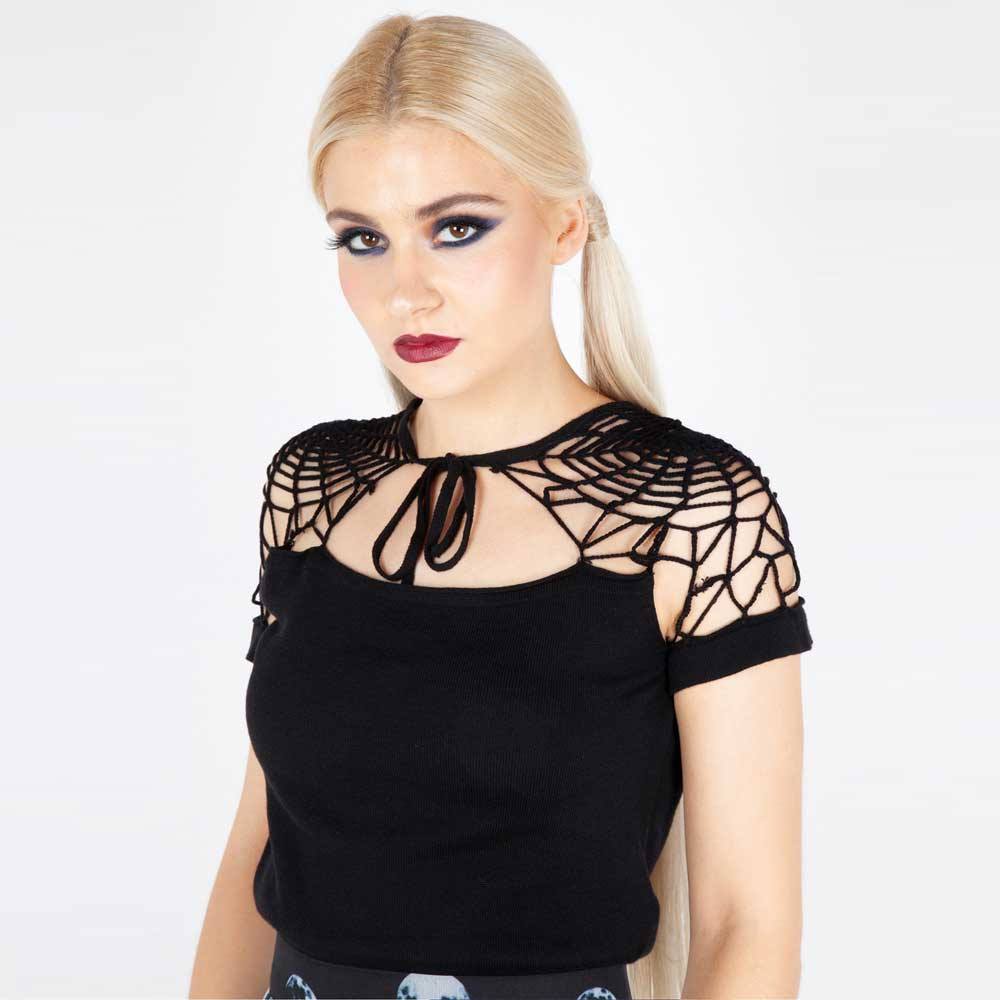 Jawbreaker - Spiderweb Top - Black Product image